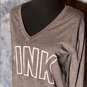 PINK Victoria’s Secret Oversized Lightweight Graphic T size XS 🥳 Host Pick 🥳